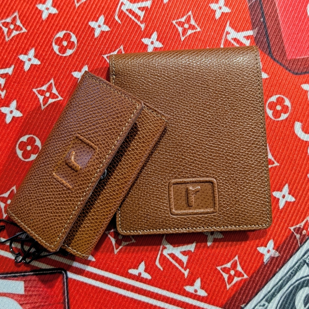 Renoma Paris Brown Textured Wallet And Key Holder‎